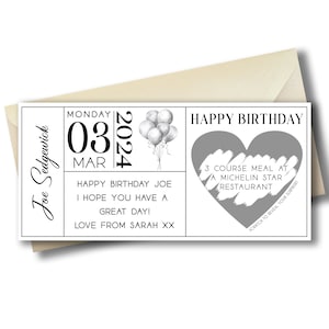 carte à gratter surprise d'anniversaire | Cadeau personnalisé personnalisé | Thème vintage | Révéler une expérience, des vacances, un cadeau, etc.
