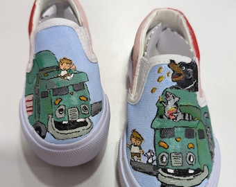 Custom Toddler Sneakers Trash Truck