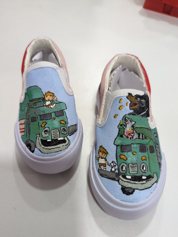 Custom Toddler Sneakers Trash Truck - Etsy display picture 1