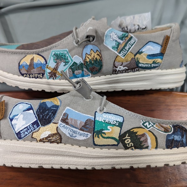 Adult *CUSTOM* Handpainted Hey Dude Shoes