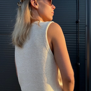 Rhodes Top Knitting Pattern: Beginner Summer Vest Tutorial (PDF Pattern)