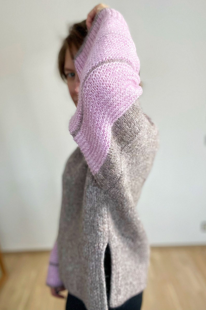 KNITTING PATTERN worsted sweater pattern, beginner friendly pattern, easy to knit pattern, Gambit jumper knitting pdf image 10
