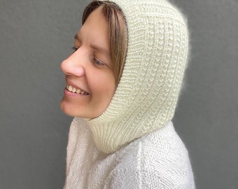 Rib Balaclava Knitting pattern: seamless knit tutorial (PDF pattern with video support)