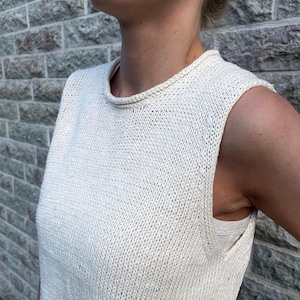 Rhodes Top Knitting Pattern: Beginner Summer Vest Tutorial (PDF Pattern)