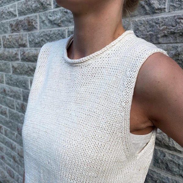 Rhodes Top Knitting Pattern: Beginner Summer Vest Tutorial (PDF Pattern)