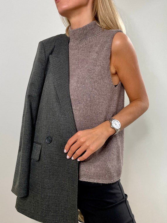 Gilet Cardigan Donna Ownwfeat - Lavorato A Maglia, Senza Maniche, Stile Vintage - Foto 10