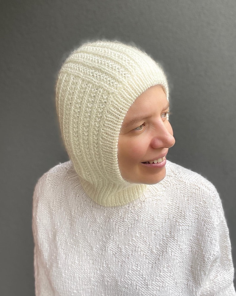 Rib Balaclava Knitting Pattern: Seamless Knit Tutorial (PDF Pattern ...