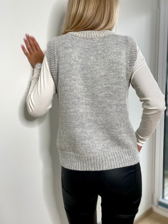 Vest PATTERN Easy to Knit, Beginner Friendly Knit Tutorial Vest PATTERN Easy to Knit, Beginner Friendly Knit Tutorial