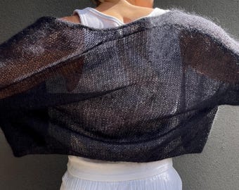 KNITTING PATTERN for Kristina Cardigan, stockinette stitch, silk mohair knit