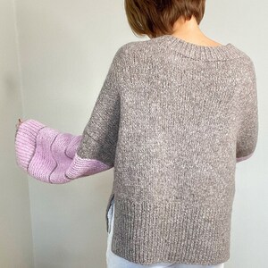 KNITTING PATTERN worsted sweater pattern, beginner friendly pattern, easy to knit pattern, Gambit jumper knitting pdf image 4