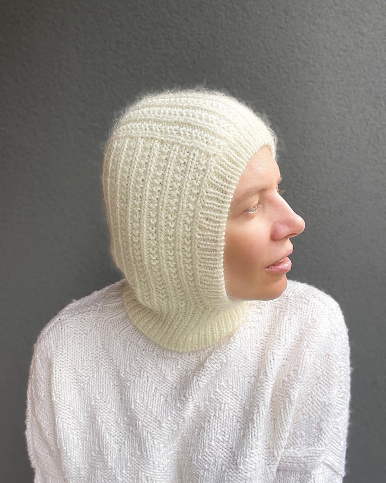 Rib Balaclava Knitting Pattern: Seamless Knit Tutorial (PDF Pattern ...