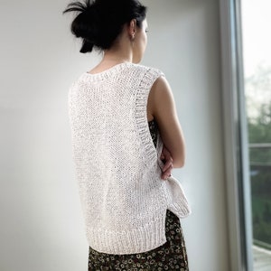 Knitting PATTERN for Chunky Over-sized Armholes Vest, Advanced Beginner ...