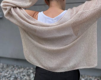 KNITTING PATTERN for Kristina Cardigan, adjustable body length