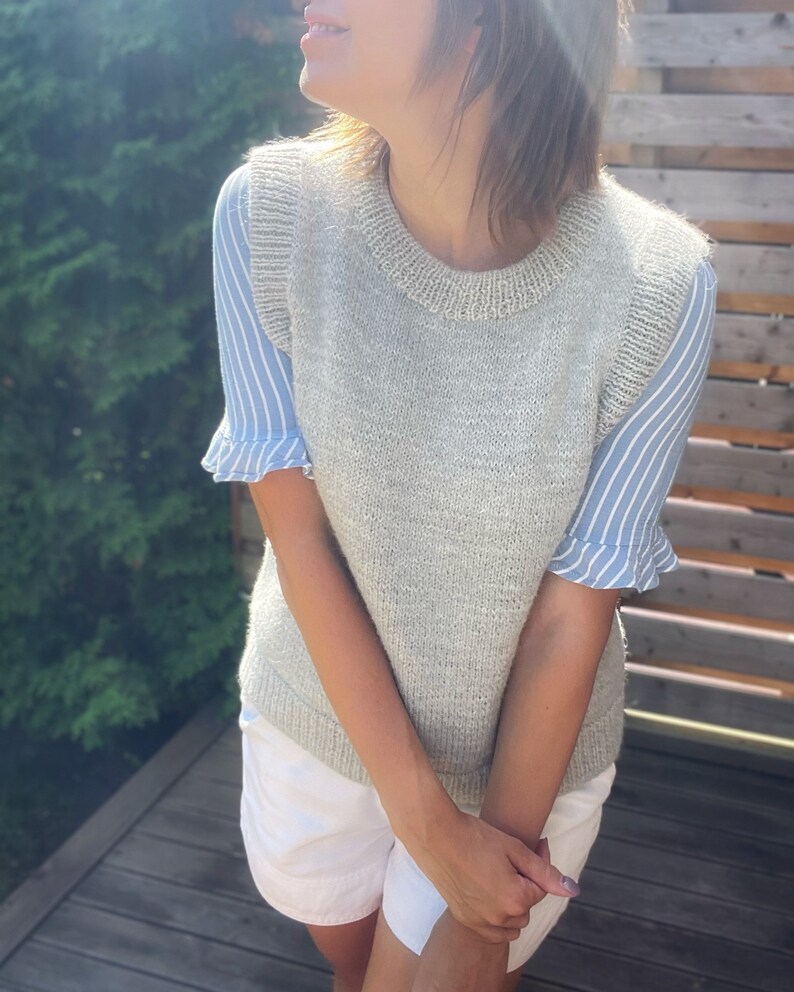 Vest PATTERN Easy to Knit Beginner Friendly Knit Tutorial Etsy UK