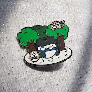 PERKELE Enamel Pin featuring Finlandball and Rowlets
