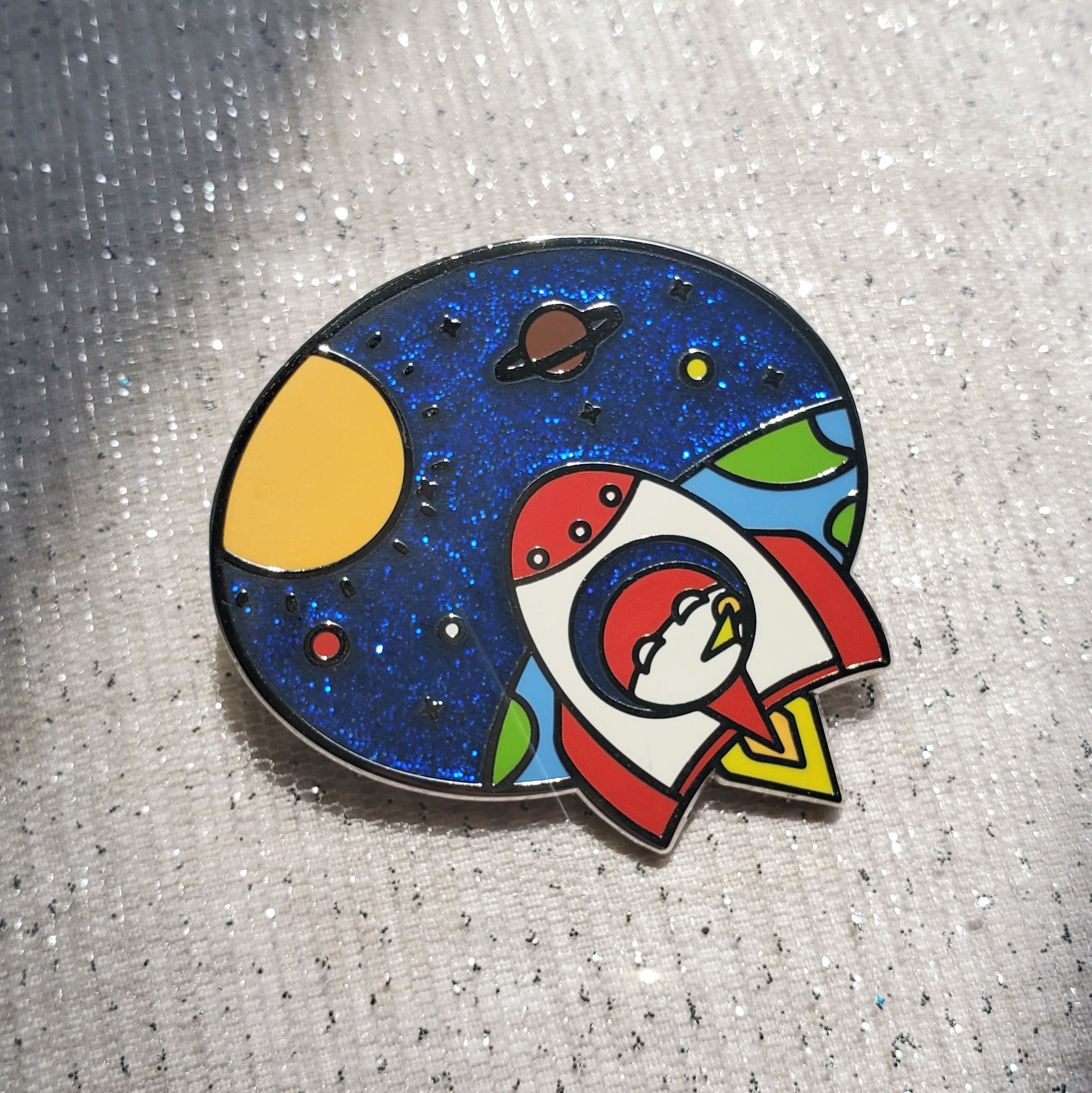 Reichtangle Image Polandball and Reichtangle in Space Glitter Enamel Pin - A Countryball ...