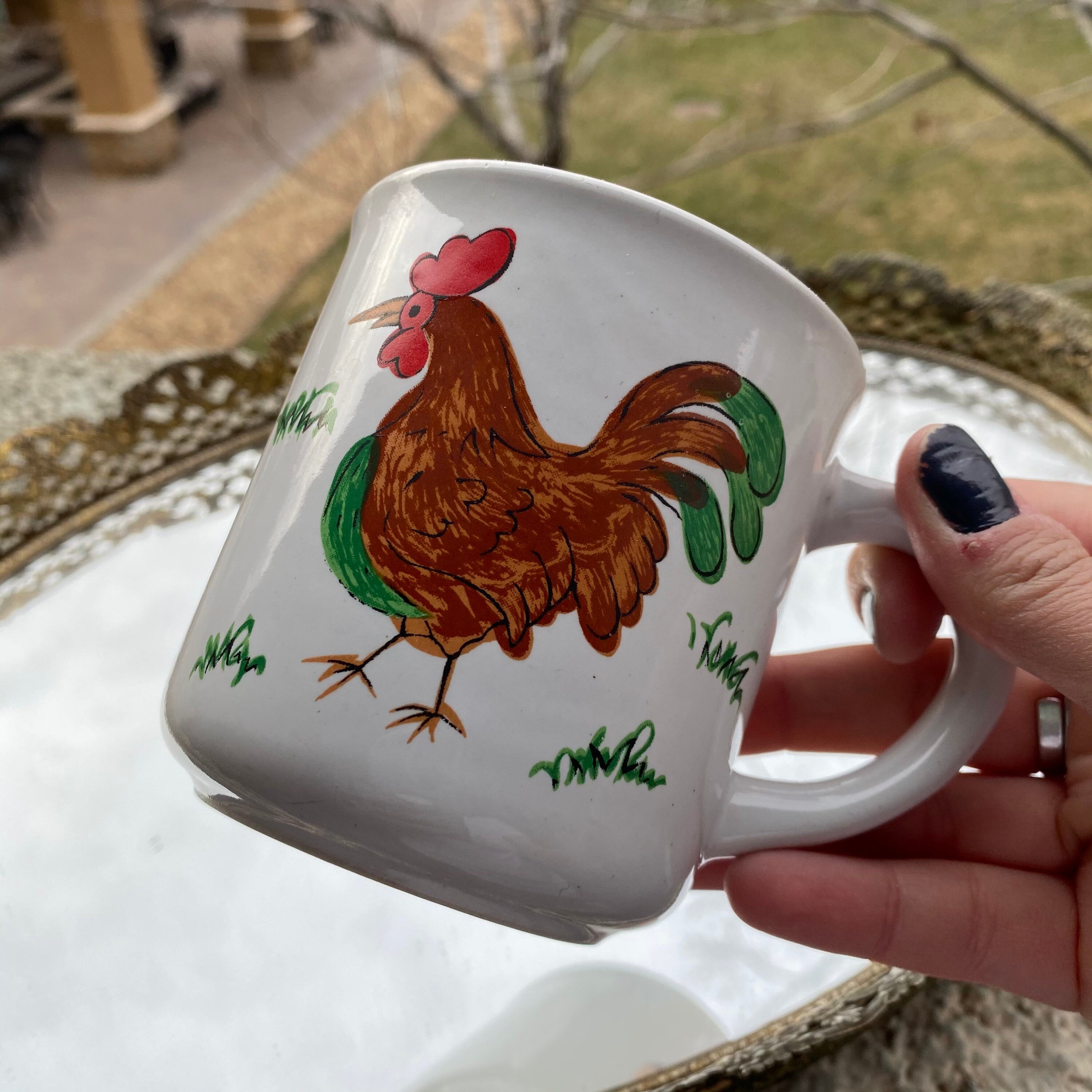Vintage Rooster Coffee/Tea Mug/ Funky Unique Cup Etsy