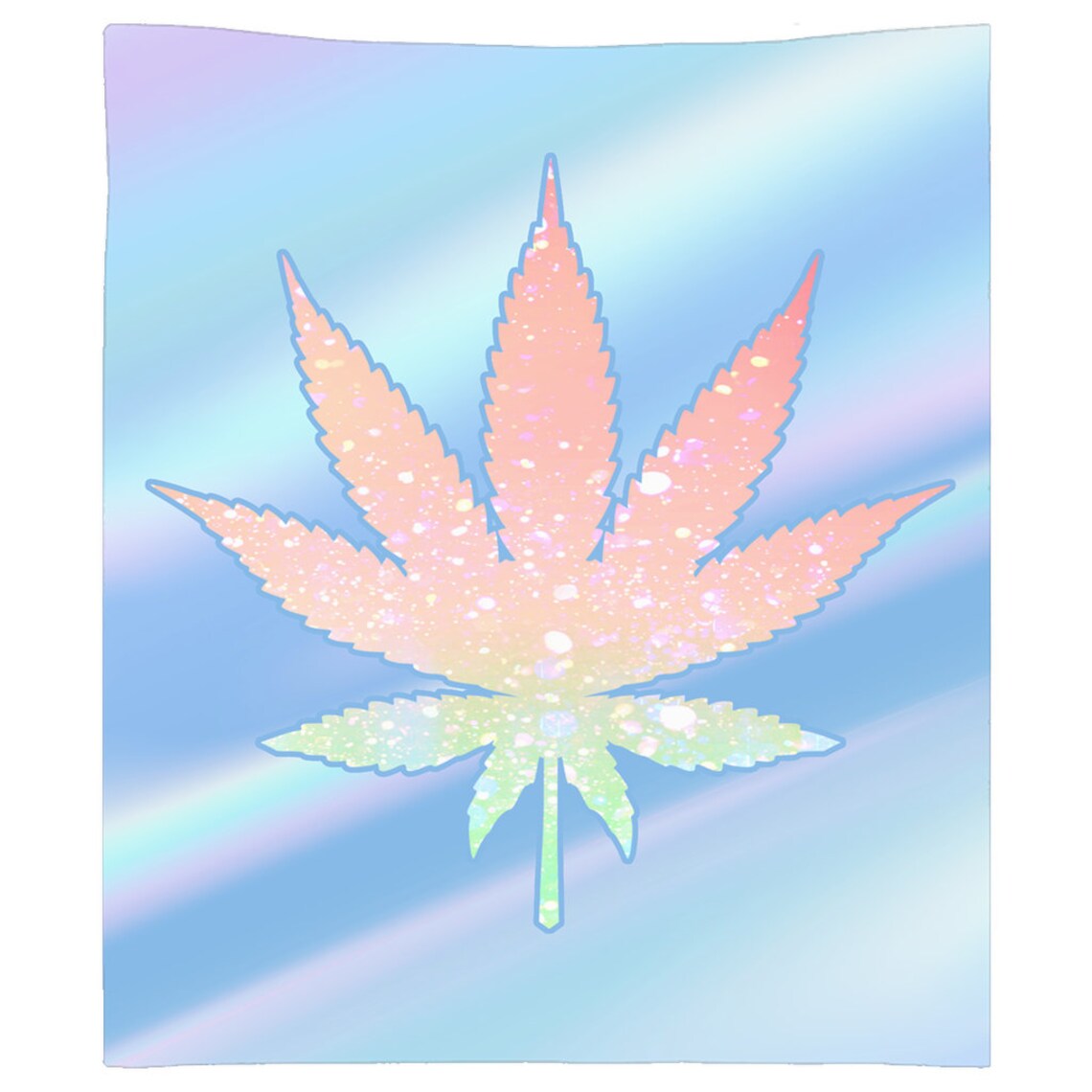 Pastel Marijuana Leaf Tapestry Pastel Wall Hanging Marijuana Etsy
