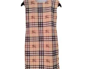 XS size Burberry Classic Dress Vintage Women Elegant outfit Clothing