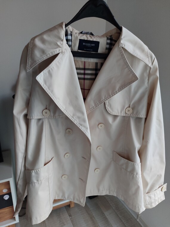 L M Burberry Brit Vintage Mujer Gabardina Nova Check Plaid Moda Reino Unido Etsy Mexico