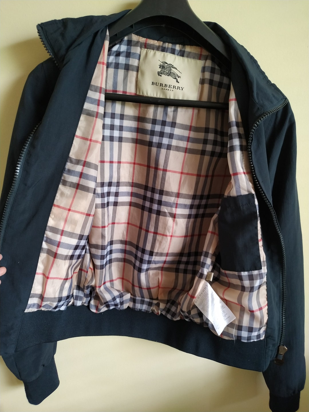 XS/S Vintage Burberry London Women Bomber Jacket Nova Check