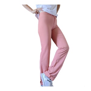 26/S Vintage Versace Women trousers Pink Pants Paris Italy jeans Couture Clothing