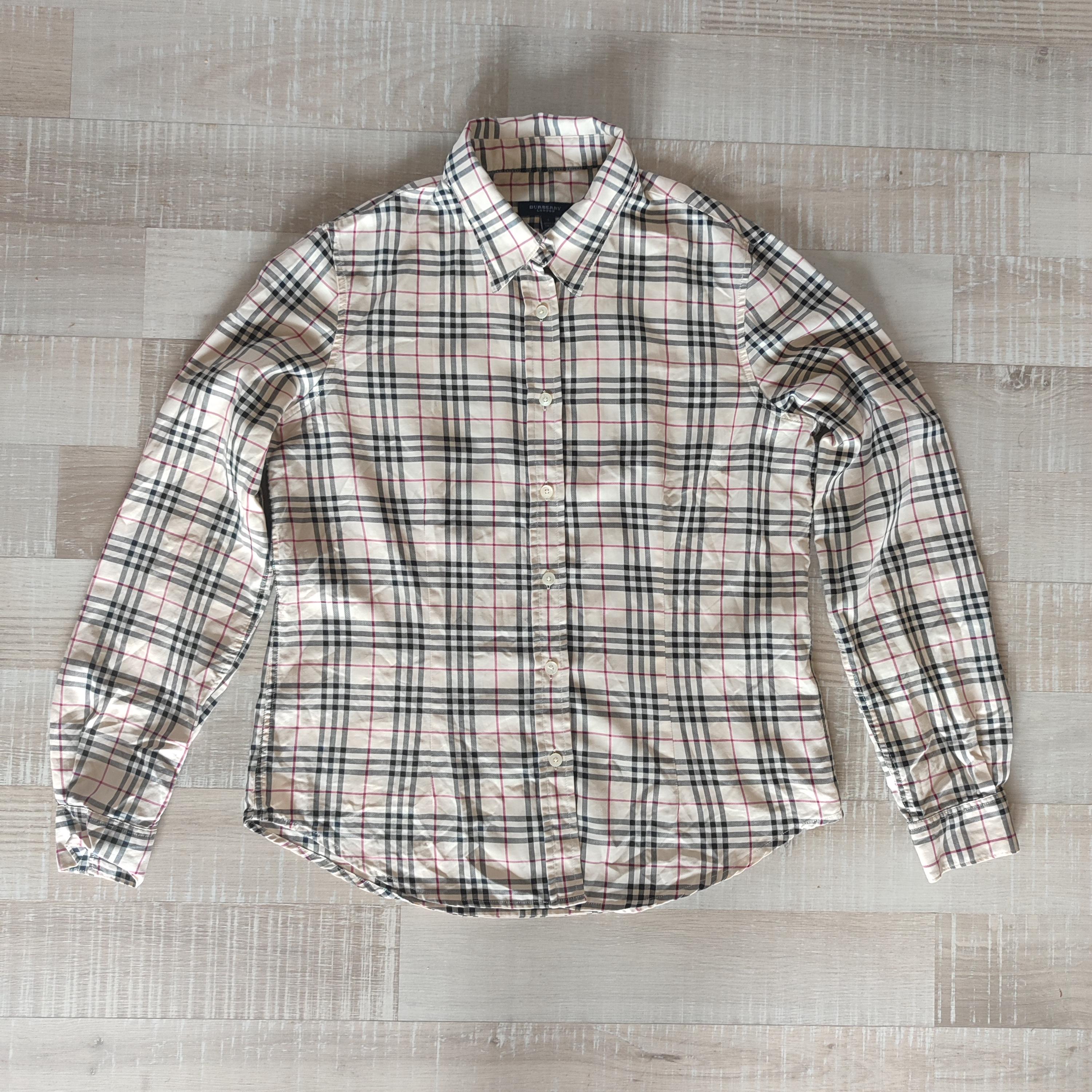 S/M Size Women BURBERRY London Shirt Nova Check Casual Brit