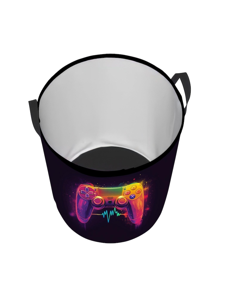 Gaming Laundry Basket With Neon Controller Design, Foldable Waterproof ...
