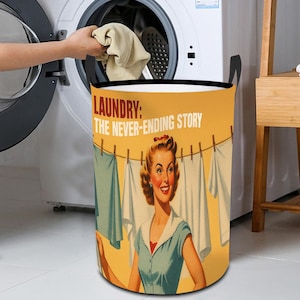 Laundry Basket Round Hamper Large Capacity Collapsible Freestanding Waterproof Machine Washable Basket Foldable Laundry Baskets with Handles