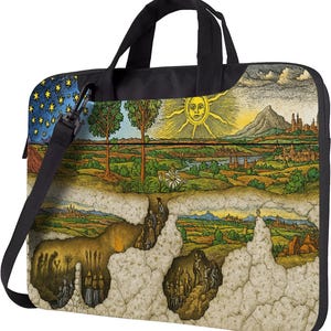 Philosopher’s Cave Laptop Bag – Allegory of the Cave Inspired Print Computer Sleeve, Laptop Shoulder Bag, Handbag Laptop Bag