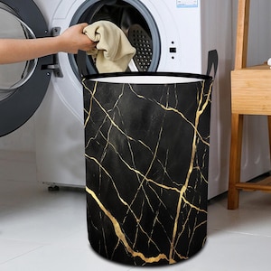 Buffalo Plaid Bears & Mountains Laundry Basket - 50L Collapsible Waterproof Hamper With Handles For Bedroom, Bathroom, Dorm