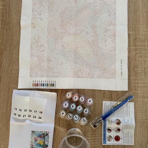 Colorful Tulip Bouquet Paint by Numbers Kit on Canvas, Floral DIY Painting image 2