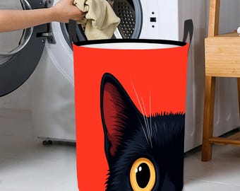 Large Collapsible Laundry Basket with Handles – Round Foldable Hamper, Waterproof Fabric Bin for Clothes, Toys, Nursery or Dorm Storage