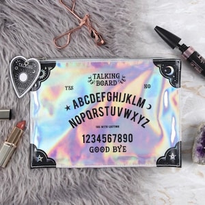 Iridescent talking board cosmetics bag/makeup brush bag