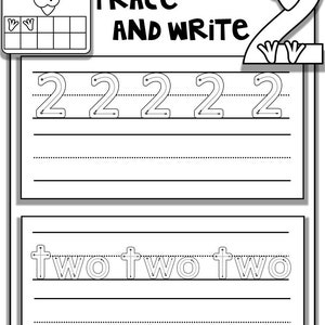 Kindergarten Math Worksheets, Numbers 1-10 Trace and Write, Number Worksheet, Number Tracking Worksheets, Preschool Worksheets