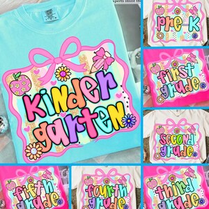 Coquette Back to School Bundle PNG,Teacher PNG Bundle,Teacher Gift Bundle,Teacher Bundle, Back To School Shirt Kids, First Day of School png