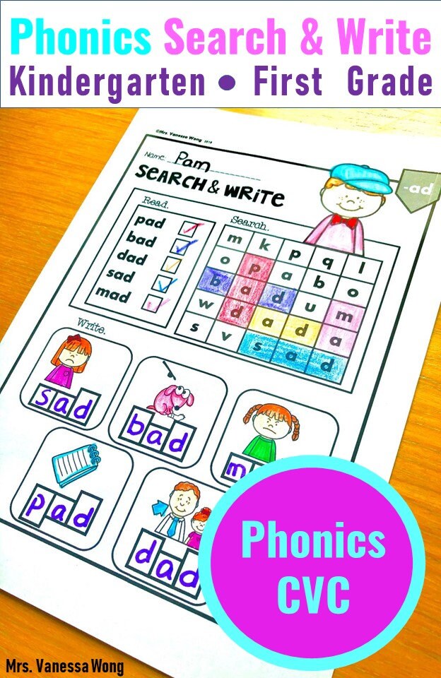 phonics worksheets cvc short vowels search write etsy hong kong