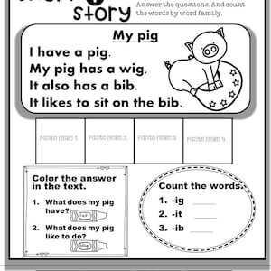 Phonics Short Vowel Activities and Worksheets Short I