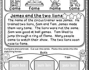 Phonics Fluency Reading Comprehension Passages and Questions Long ...