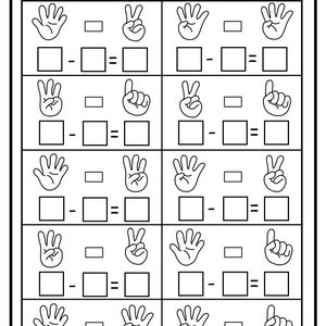 Kindergarten Math.  Subtraction Bundle
