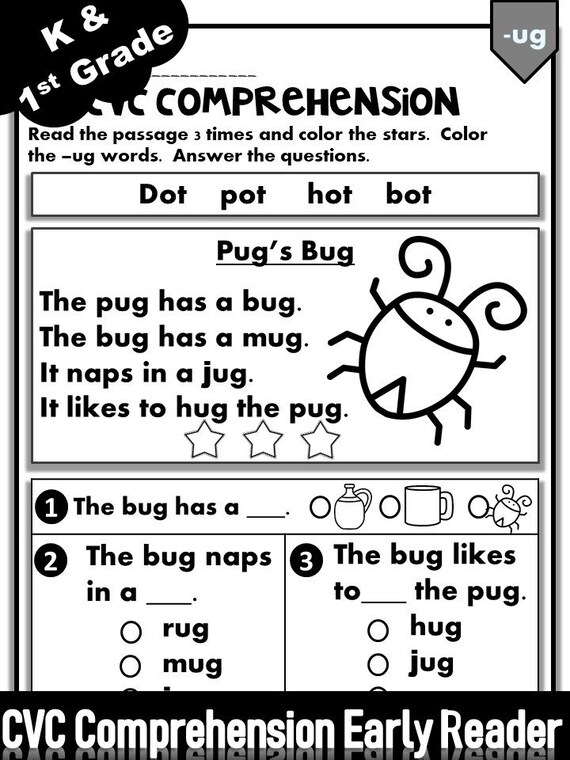 Cvc Words Reading Comprehension Cvc Reading Passage Mrs Thompson S