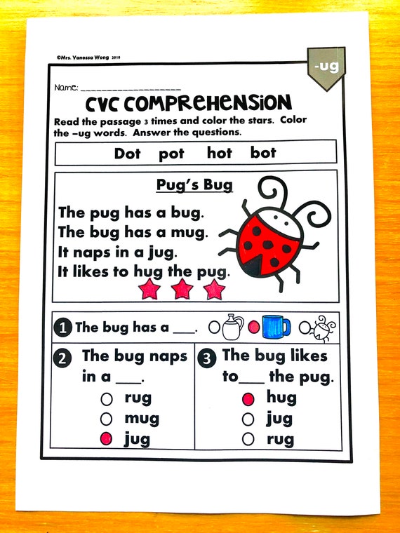 Phonics Printables Set 1 : CVC Fluency Bundle - Preschool
