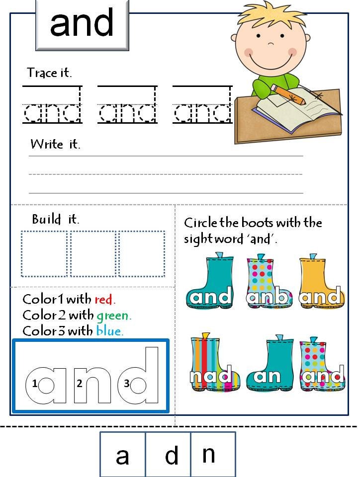 Sight Words Printables and Activities for Kindergarten, Homeschooler ...