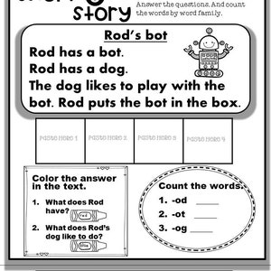 Phonics Short Vowel Activities and Worksheets Short O