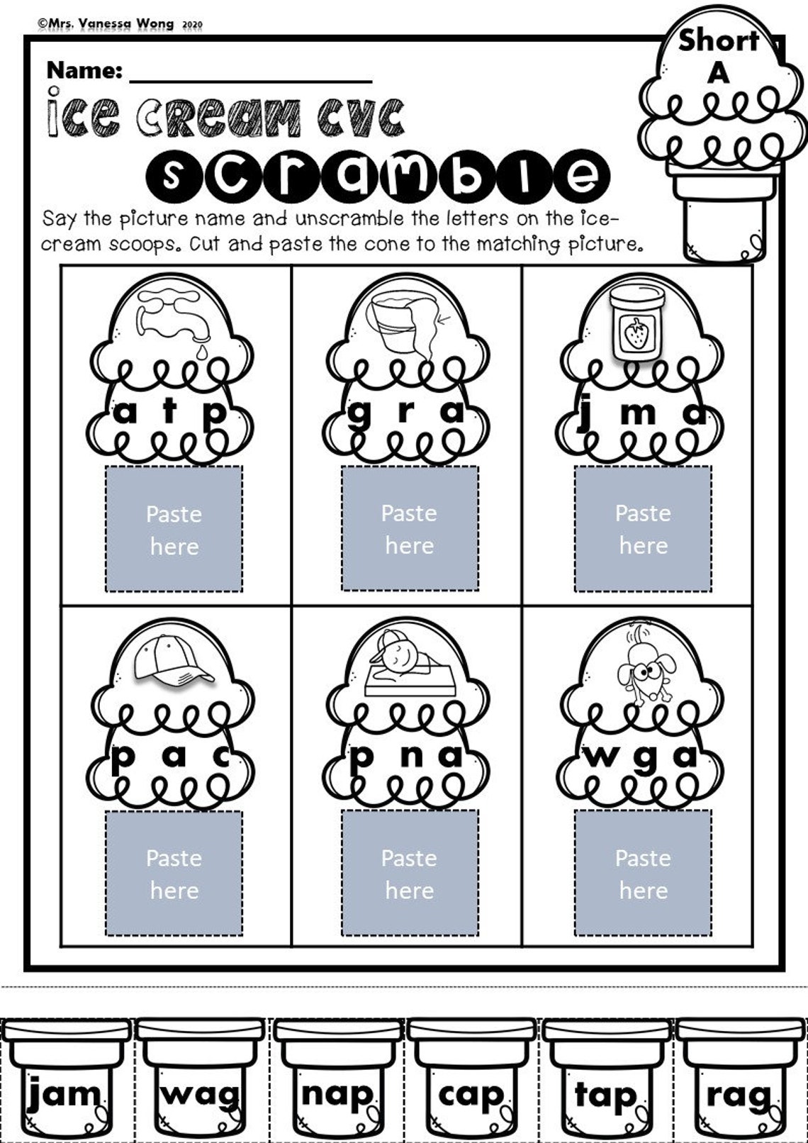 phonics worksheets cvc words scramble for kindergarten and etsy