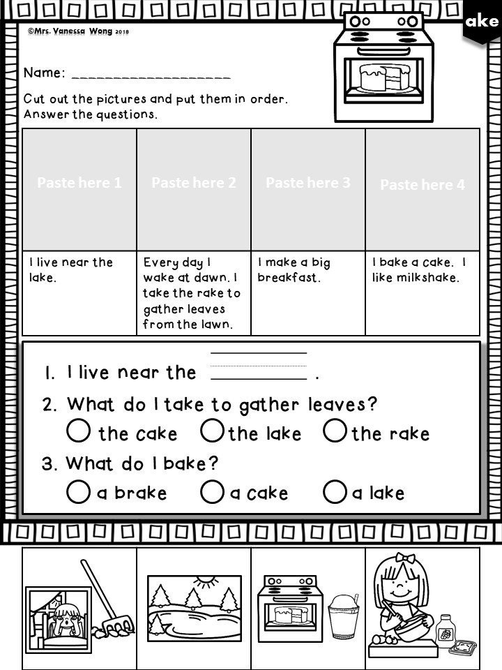 Phonics Reading Comprehension Passages and Activities Long Vowel - Etsy ...
