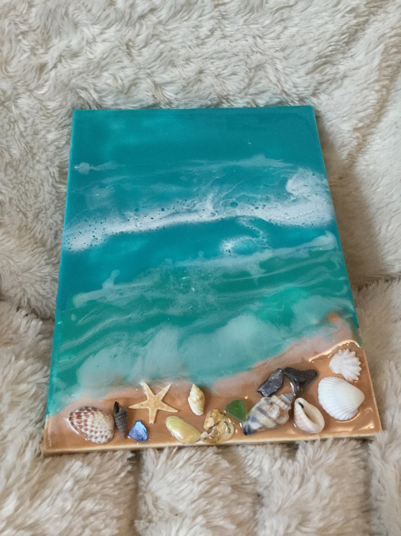 Beach Resin Coastal Wall Art Ocean Art Fine Art Canvas Art Etsy