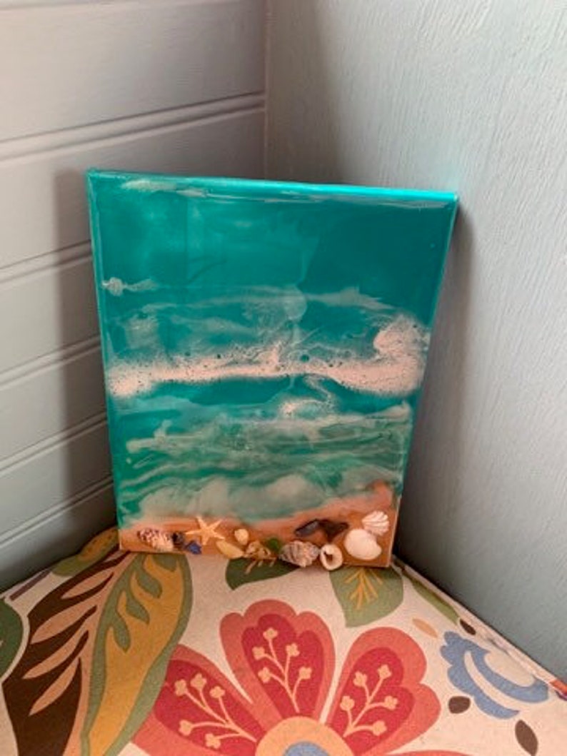 Beach Resin Coastal Wall Art Ocean Art Fine Art Canvas Art Etsy