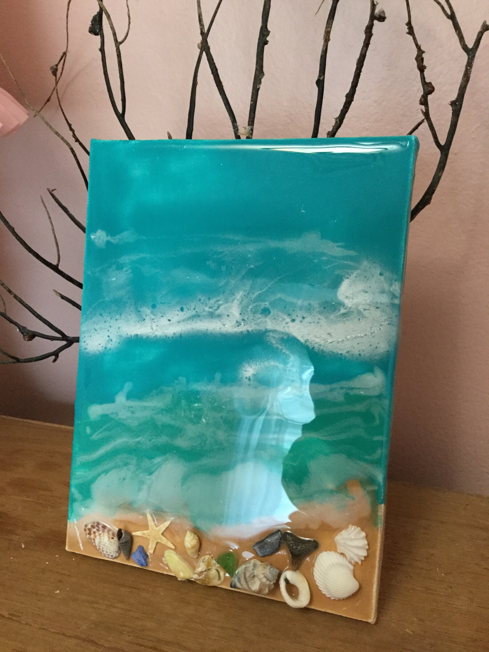 Beach Resin Coastal Wall Art Ocean Art Fine Art Canvas Art Etsy