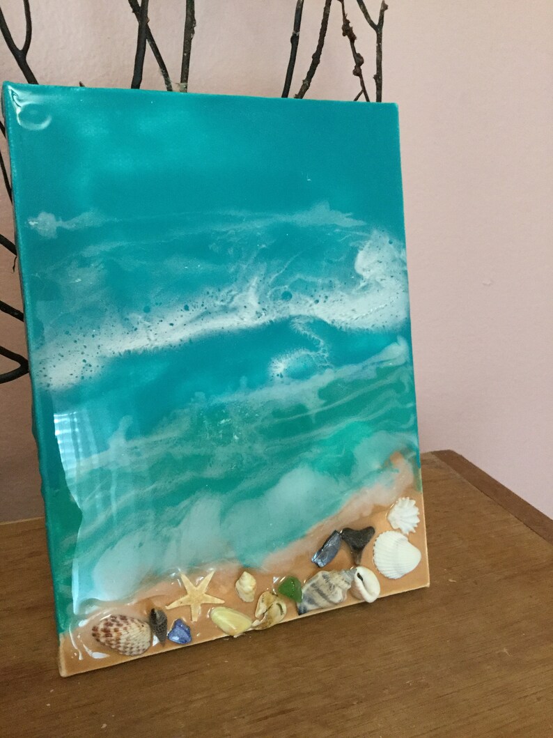 Beach Resin Coastal Wall Art Ocean Art Fine Art Canvas Art Etsy